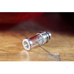 Clear glass drip tip